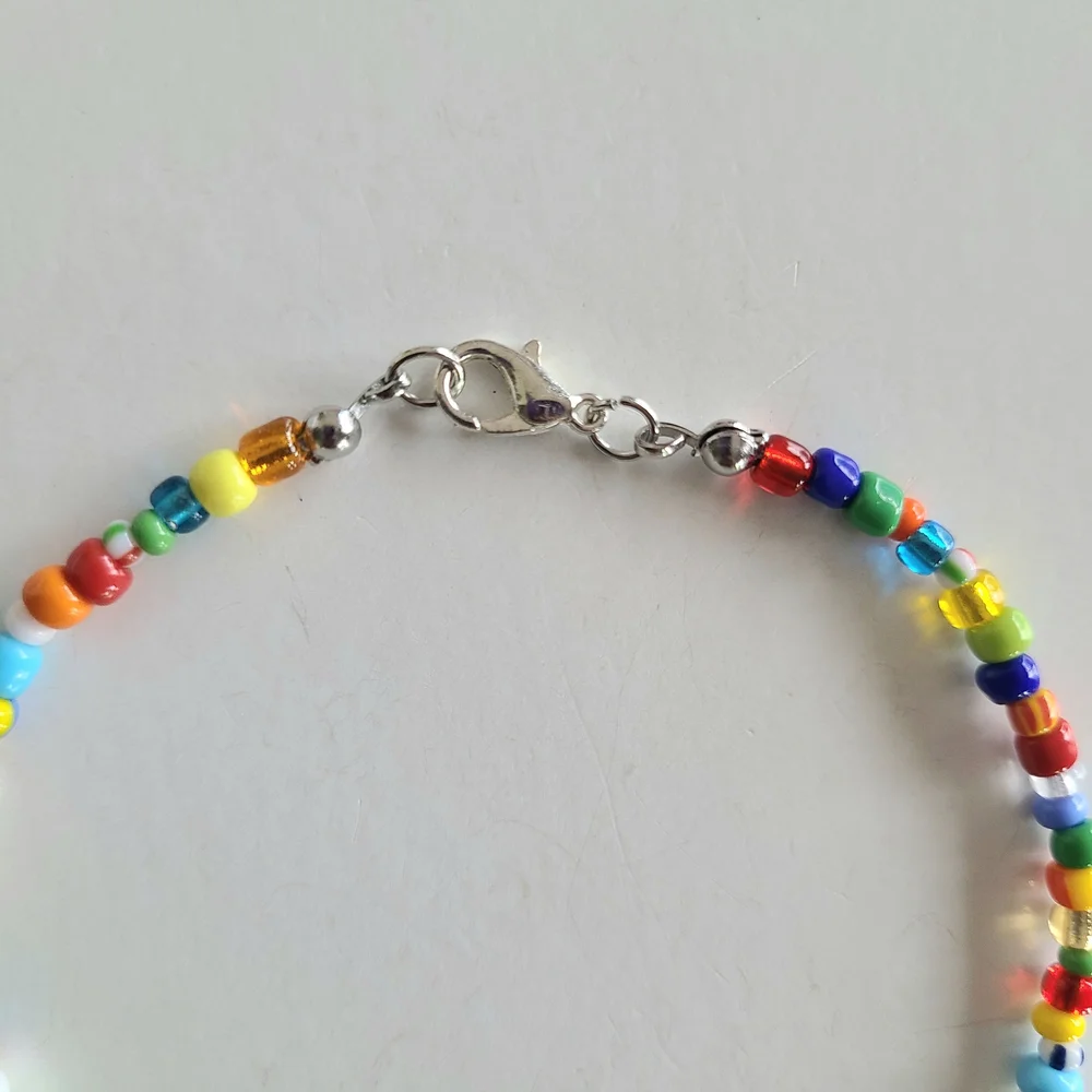 Boho Multicolor Beaded Anklet Bracelet - Picture 5 of 8